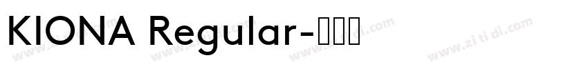 KIONA Regular字体转换